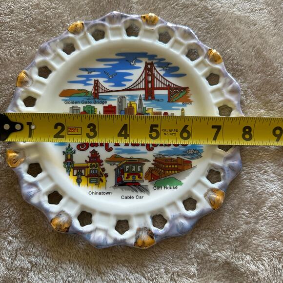 Vintage San Francisco Souvenir Decorative Plate Golden Gate Chinatown - Picture 5 of 5